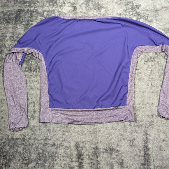 Nike Shirt Womens Medium Purple Long Sleeve DriFit Oversize Athletic Outdoor Tee - Picture 14 of 16